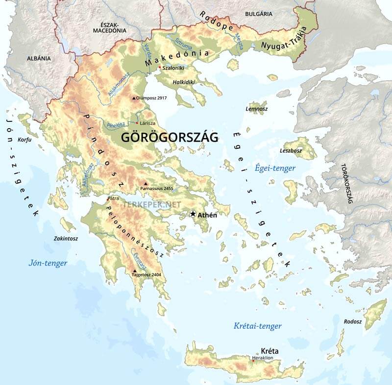 Görögország térkép